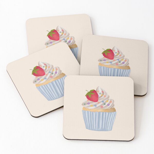 Item preview, Beautiful Vanilla Cupcake with Strawberry designed and sold by Lindsay Marie Patterns.