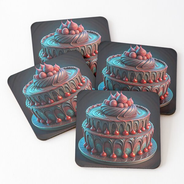 Item preview, Chocolate Cake Colorful Artistic Food Illustration Style 3D designed and sold by ART ATTACK ZONE.