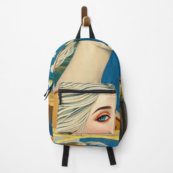 Item preview, Beautiful blonde haired lady illustration inspired by Gustav Klimt designed and sold by Vintage Designs +.