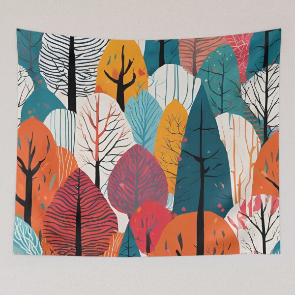 Item preview, Abstract Trees - Modern Forest Art designed and sold by Line in Bloom.