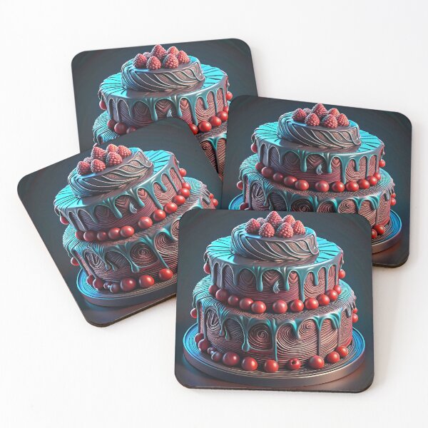 Item preview, Chocolates Cake Colorful Artistic Food Illustration Style 3D designed and sold by ART ATTACK ZONE.