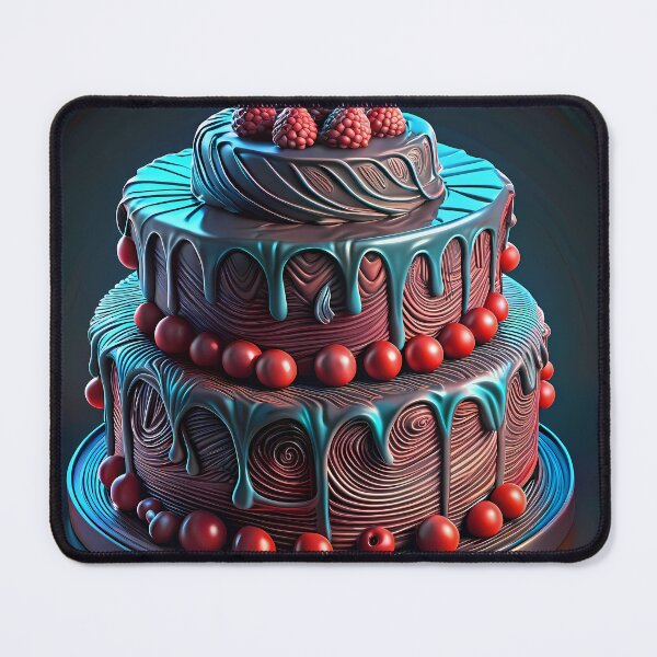 Item preview, Chocolates Cake Colorful Artistic Food Illustration Style 3D designed and sold by ART ATTACK ZONE.