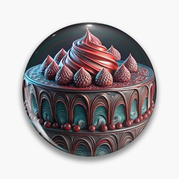 Item preview, Art Chocolate Cake Colorful Food Illustration Style 3D designed and sold by ART ATTACK ZONE.