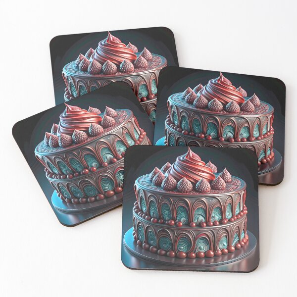 Item preview, Art Chocolate Cake Colorful Food Illustration Style 3D designed and sold by ART ATTACK ZONE.