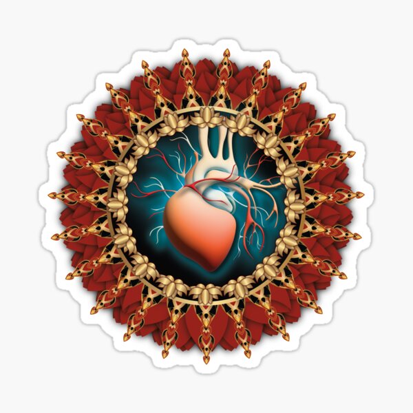 Item preview, Sacred Heart Mandala – Energy & Harmony designed and sold by PachamamaVision.