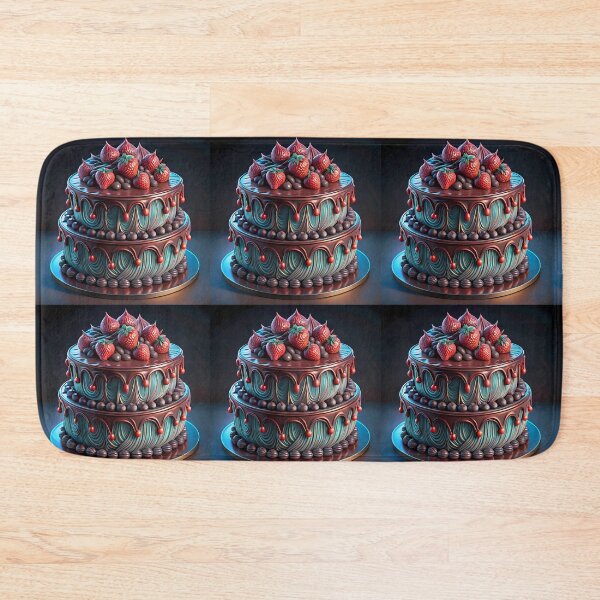 Item preview, 3D Chocolate Cake Colorful Artistic Food Illustration Style  designed and sold by ART ATTACK ZONE.