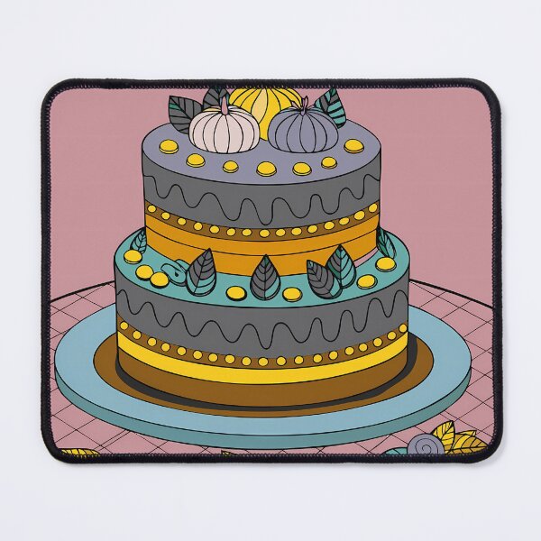 Item preview, Cartoon Cake Colorful Artistic Food Illustration Style 3D designed and sold by ART ATTACK ZONE.