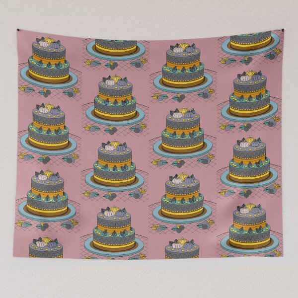 Item preview, Cartoon Cake Colorful Artistic Food Illustration Style 3D designed and sold by ART ATTACK ZONE.