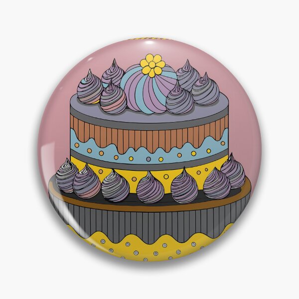 Item preview, Flowers Cake Colorful Artistic Food Illustration Style 3D designed and sold by ART ATTACK ZONE.