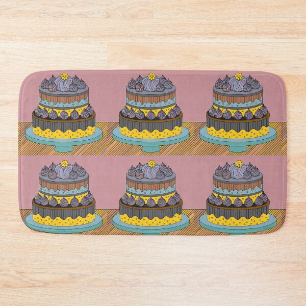 Item preview, Flowers Cake Colorful Artistic Food Illustration Style 3D designed and sold by ART ATTACK ZONE.
