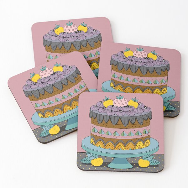 Item preview, Summer Cake Colorful Artistic Food Illustration Style 3D designed and sold by ART ATTACK ZONE.