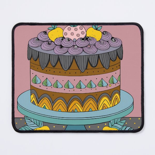 Item preview, Summer Cake Colorful Artistic Food Illustration Style 3D designed and sold by ART ATTACK ZONE.