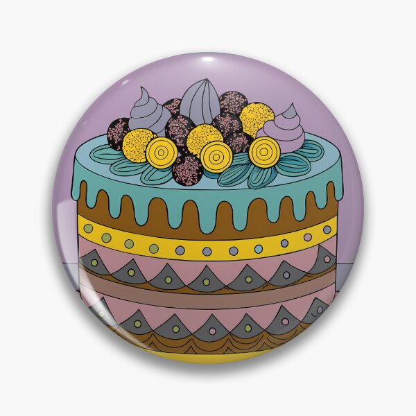 Item preview, Love Cake Colorful Artistic Food Illustration Style 3D designed and sold by ART ATTACK ZONE.