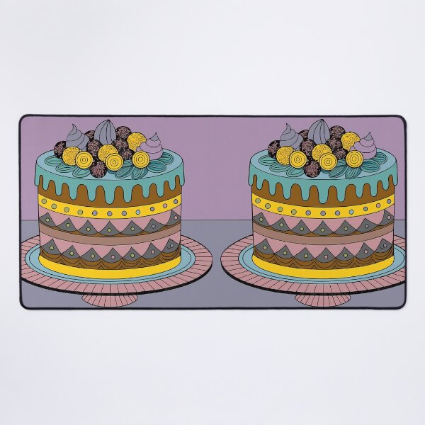 Item preview, Love Cake Colorful Artistic Food Illustration Style 3D designed and sold by ART ATTACK ZONE.