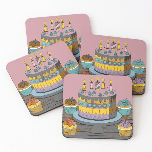 Item preview, Design Cake Colorful Artistic Food Illustration Style 3D designed and sold by ART ATTACK ZONE.