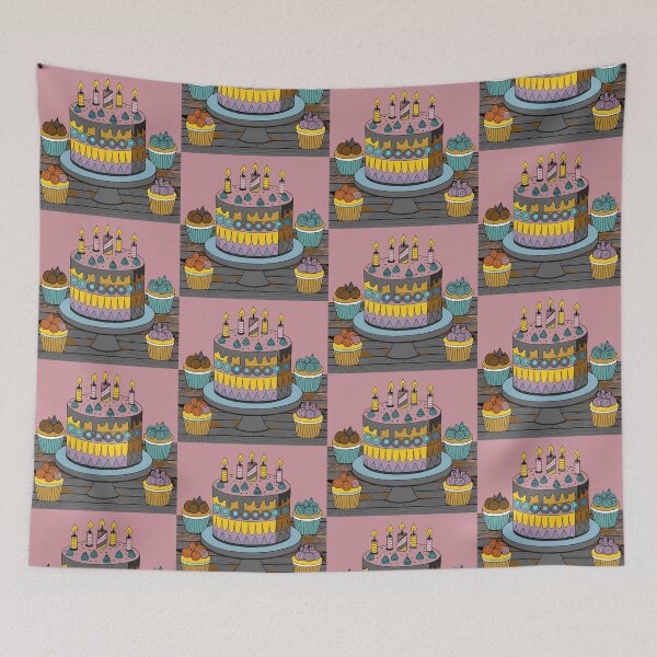 Item preview, Design Cake Colorful Artistic Food Illustration Style 3D designed and sold by ART ATTACK ZONE.