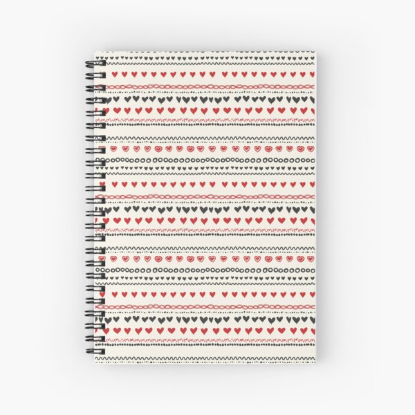 Item preview, Intricate Horizontal Red and Black Heart Pattern - Elegant Digital Design for Modern Decor designed and sold by FestivityFinds.