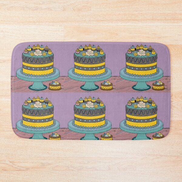 Item preview, Minimalistic Cake Colorful Artistic Food Illustration Style 3D designed and sold by ART ATTACK ZONE.