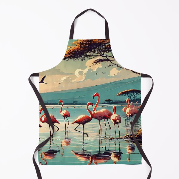 Item preview, Vibrant Flamingos of lake with vibrant colors designed and sold by inkNext.
