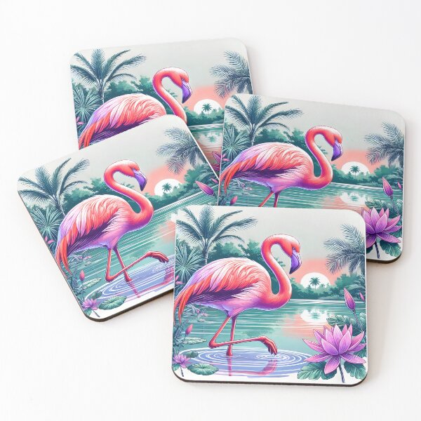 Item preview, Graceful Flamingo in Natural Habitat designed and sold by inkNext.