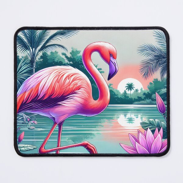 Item preview, Graceful Flamingo in Natural Habitat designed and sold by inkNext.