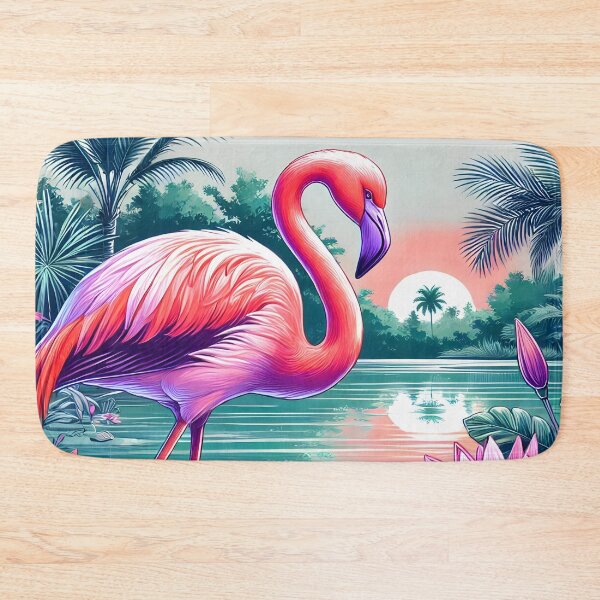 Item preview, Graceful Flamingo in Natural Habitat designed and sold by inkNext.