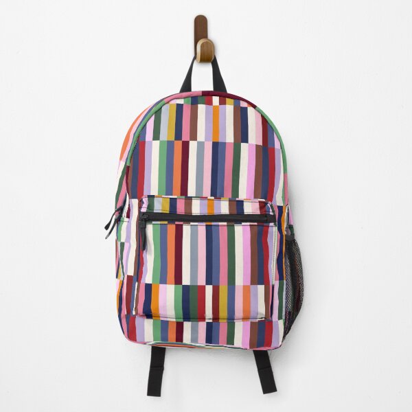 Item preview, Multi Colour Rainbow Geometric Grid Stripes Pattern designed and sold by OneThreeSix.