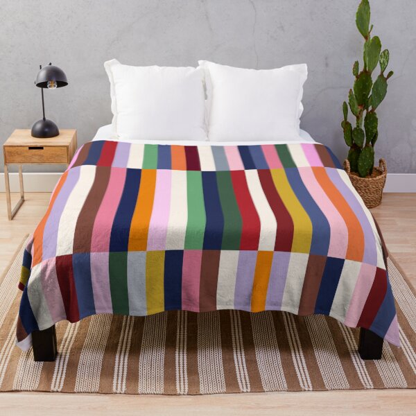 Item preview, Multi Colour Rainbow Geometric Grid Stripes Pattern designed and sold by OneThreeSix.
