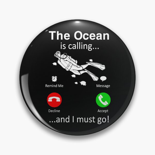 Item preview, Scuba Diving t-shirt -The Ocean is Calling and i must go designed and sold by StreetArtPro.