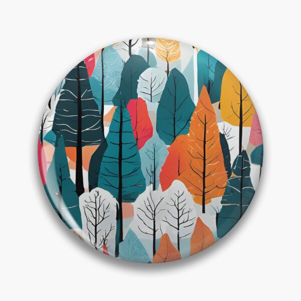 Item preview, Rainbow Woods - Colorful Forest Scene designed and sold by Line in Bloom.