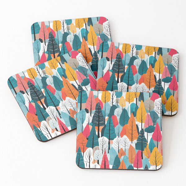 Item preview, Rainbow Woods - Colorful Forest Scene designed and sold by Line in Bloom.