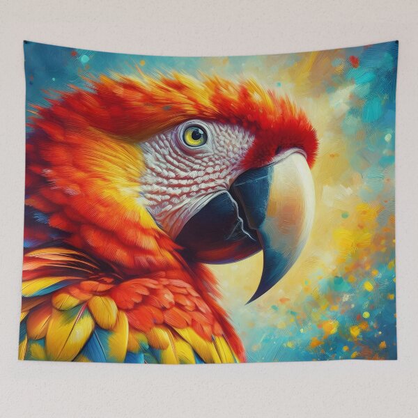 Item preview, Scarlet Macaw parrot in Paint Brilliance designed and sold by inkNext.
