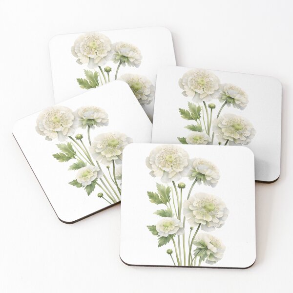 Item preview, White Scabiosa designed and sold by HOMETOWN86.