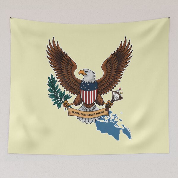 Item preview, Make Gulf Great Again Eagle Shield And Blue Waters designed and sold by SplashTastic.