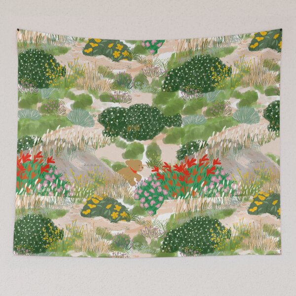 Item preview, Daisy on Beach Trail with Wildflowers by Suki McMaster designed and sold by Suki McMaster.