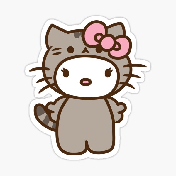 Vista previa del artículo con la obra «Pusheen x Hello Kitty: el crossover más tierno», diseñado y vendido por moroingo.