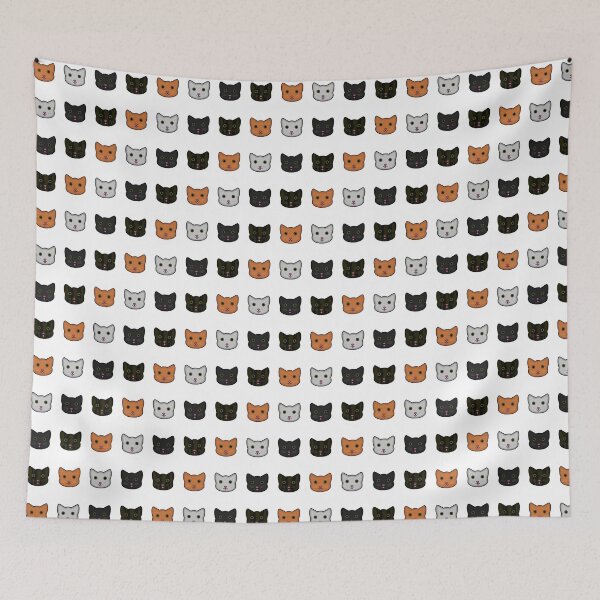 Item preview, Cats (White Seamless Pattern) designed and sold by IKDG.