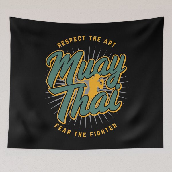 Item preview, Muay Thai, "Respect The Art - Fear The Fighter", Thai boxing designed and sold by emmjott.