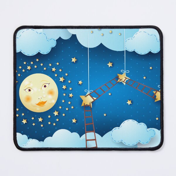 Item preview, Night of Dreams, with moonlight and ladders designed and sold by LuisaVenturoli.