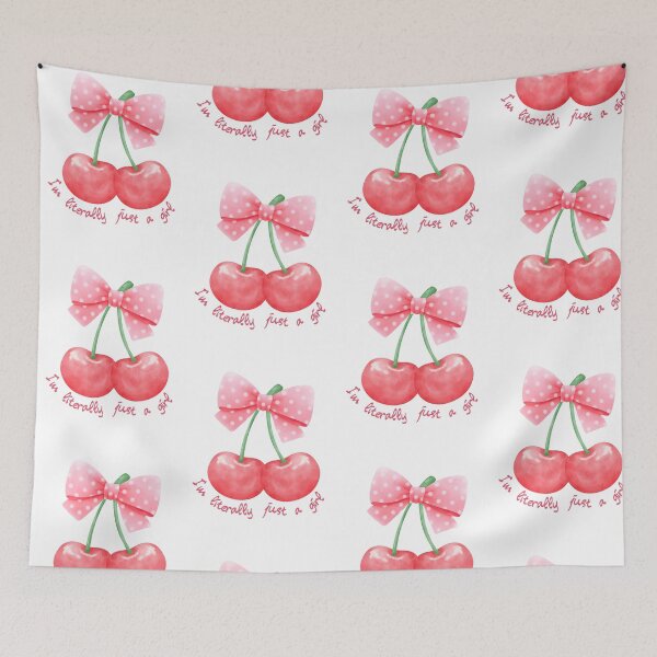Item preview, Coquette Cherry, Im Literally Just A Girl, Trendy Ribbon designed and sold by EllieBoutique.