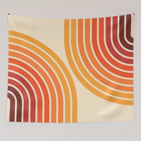 Item preview, Retro Geometric Rainbow Abstract I designed and sold by nineFlorals.