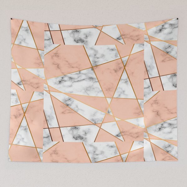 Item preview, Marble texture with golden geometric lines, pattern designed and sold by Awesomeskills.