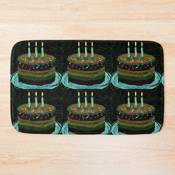 Item preview, Birthday Cake Colorful Artistic Food Illustration Style 3D designed and sold by ART ATTACK ZONE.