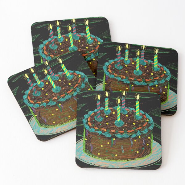 Item preview, Expresionism Cake Colorful Artistic Food Illustration Style 3D designed and sold by ART ATTACK ZONE.