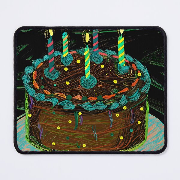 Item preview, Expresionism Cake Colorful Artistic Food Illustration Style 3D designed and sold by ART ATTACK ZONE.