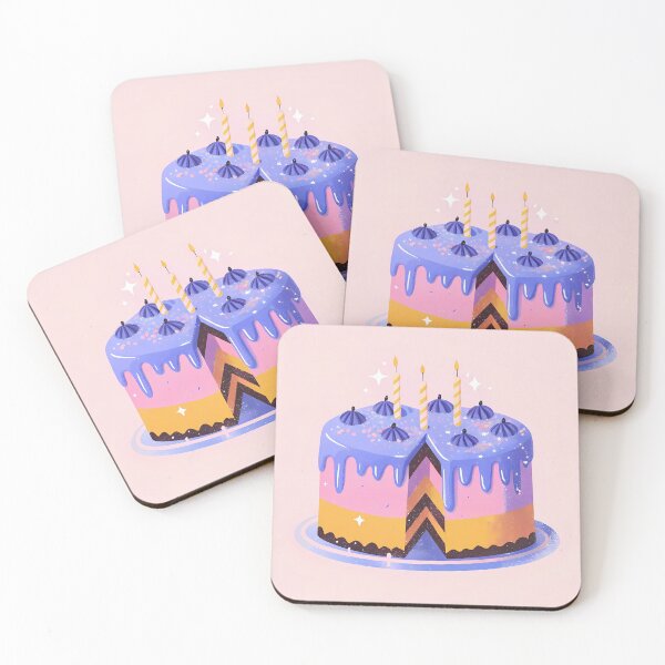 Item preview, Gourmet Cake Colorful Artistic Food Illustration Style 3D designed and sold by ART ATTACK ZONE.