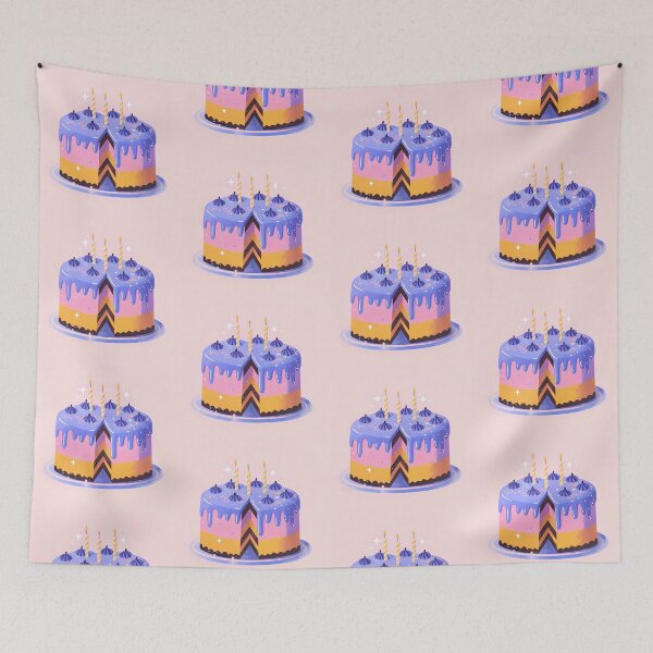 Item preview, Gourmet Cake Colorful Artistic Food Illustration Style 3D designed and sold by ART ATTACK ZONE.