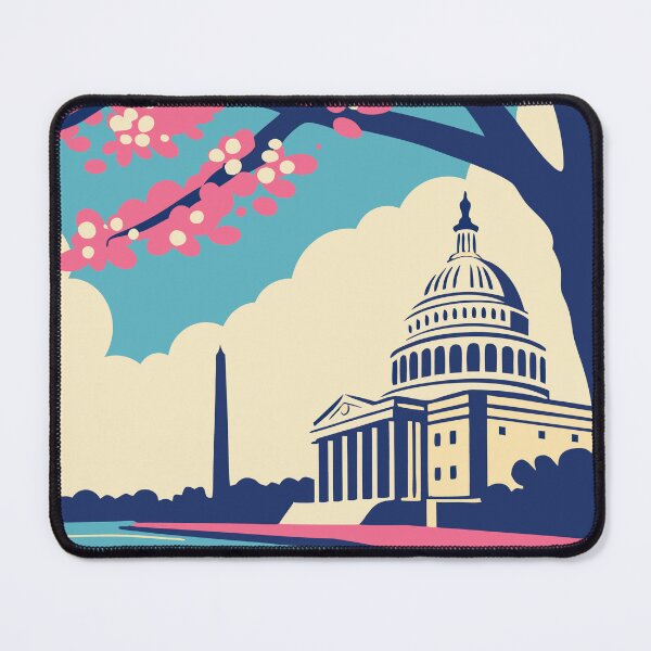 Item preview, Washington, D.C. - Vintage Travel Poster – Cherry Blossoms designed and sold by EnjoyaGift.