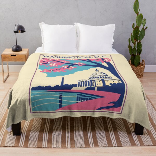 Item preview, Washington, D.C. - Vintage Travel Poster – Cherry Blossoms designed and sold by EnjoyaGift.
