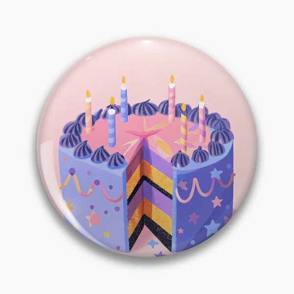 Item preview, Pink Cake Colorful Artistic Food Illustration Style 3D designed and sold by ART ATTACK ZONE.